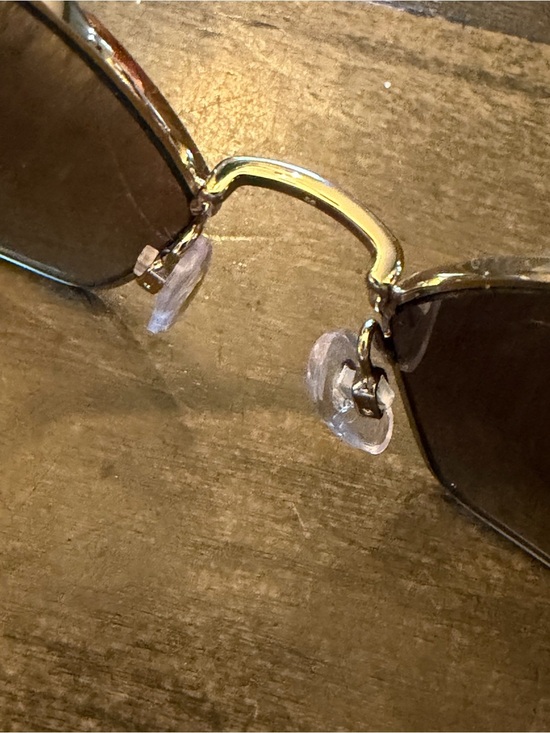 Marc Jacobs Gold Metal Hexagonal Sunglasses with Smoke Lenses main image 5
